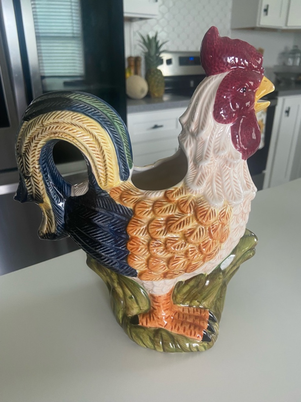 Jay Imports Co. Multicolor Ceramic Rooster Pitcher